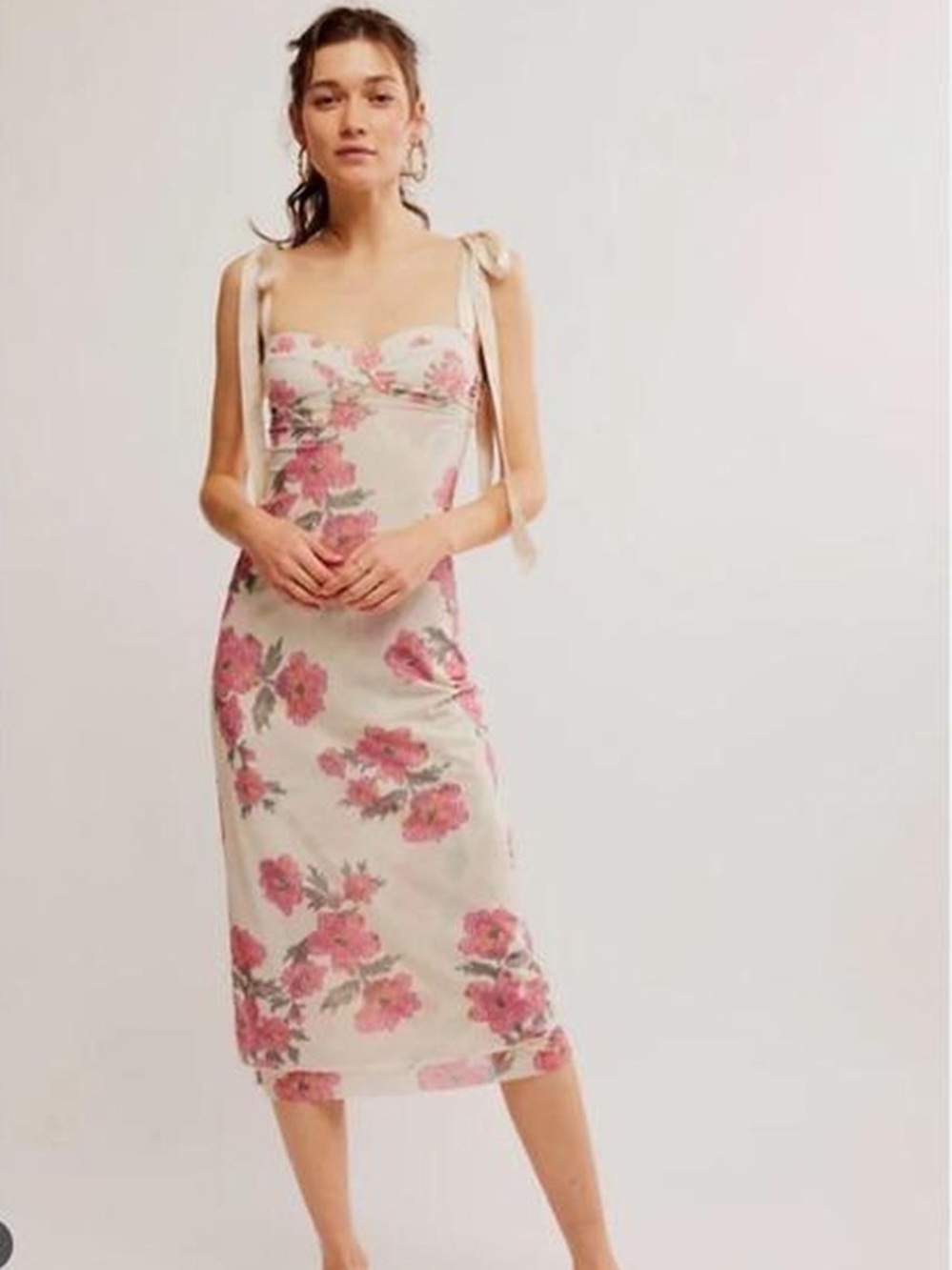 NWT Intimately Free People Floral Printed Got Glam Slip Dress Midi Size Small